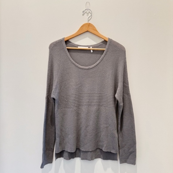 Helmut Lang Lightweight Scoop Neck High Low Sweater taupe grey
Size S - Picture 4 of 10
